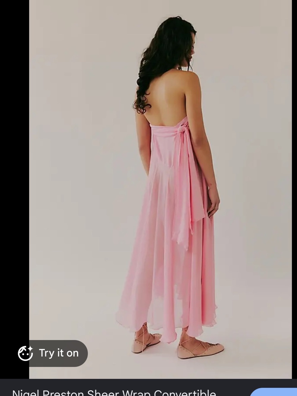 Free People Strapless Pink Chiffon strapless Dress or maxi skirt - Picture 2 of 5